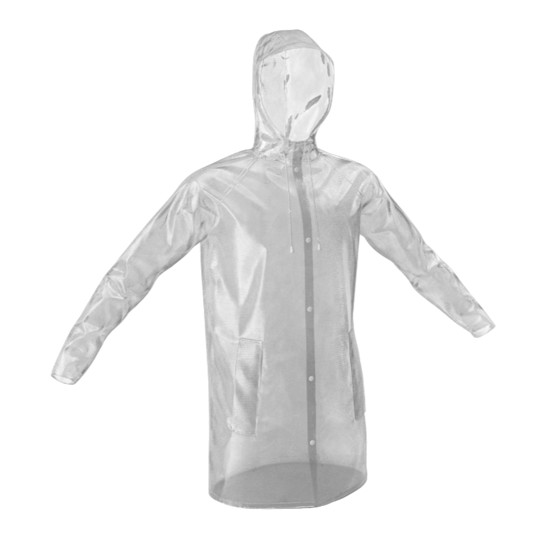 Transparent rain robe