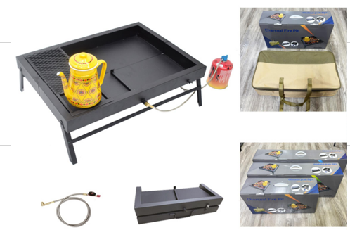 موقد شواء 2 في 1 ع الغاز والفحم – 50×46×20 سم