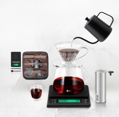 طقم إعداد القهوة اليدوية 600 مل – أسود