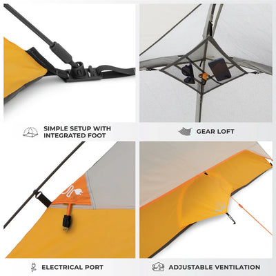 خيمة تخييم  3 أشخاص – قبة 213 × 213 سم