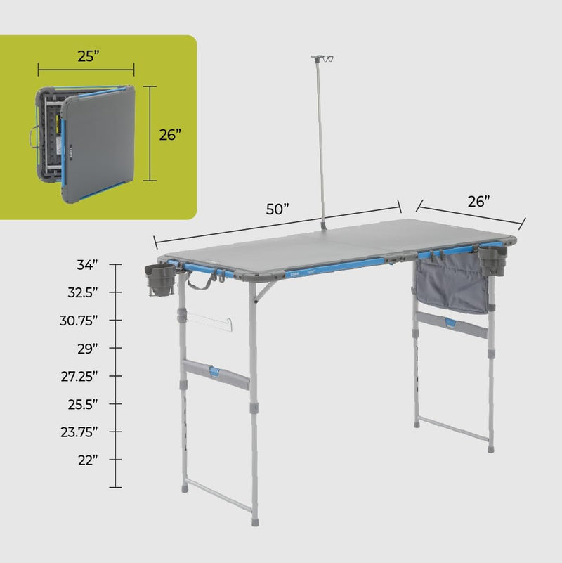 طاولة تخييم – 127 × 66 × 86.4 سم