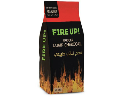 "FIRE UP" – فحم نباتي طبيعي– 3 كغ