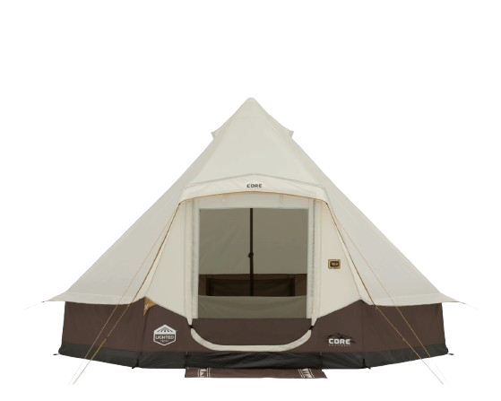 خيمة مضاءة على شكل جرس لـ 6 أشخاص – مقاس 13×12 قدم (396×366 سم)