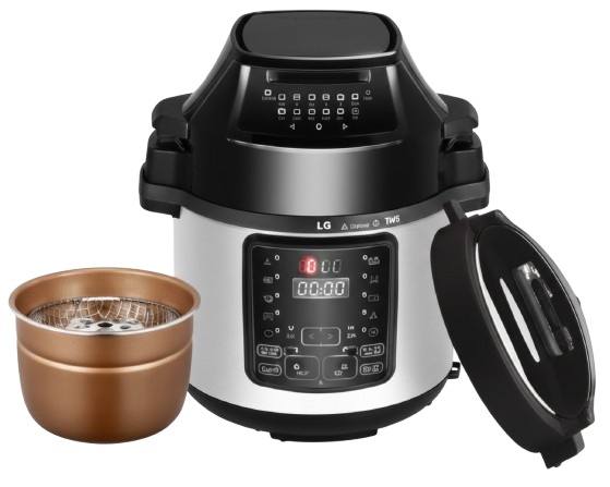 جهاز 2 في 1 – قلاية هوائية + قدر ضغط كهربائي (6 لتر + 3.5 لتر)