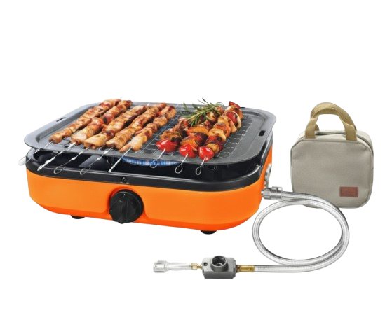 موقد غاز قابل للطي مزدوج النار