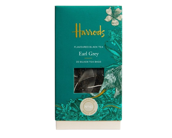 شاي هارودز الأسود (20 ظرف حريري)