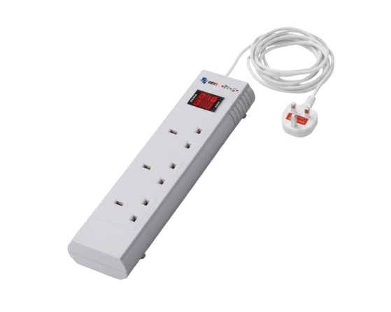 وصلة كهرباء  متعددة المنافذ – 3 متر مع حماية فيوز ومانع تحميل زائد