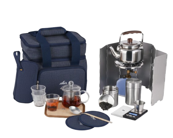 طقم عزبة شاي حجم كبير لون كحلي