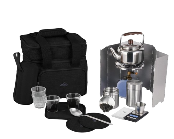 طقم عزبة شاي حجم كبير لون أسود