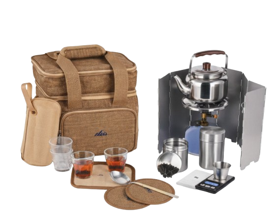 طقم عزبة شاي حجم كبير لون بيج