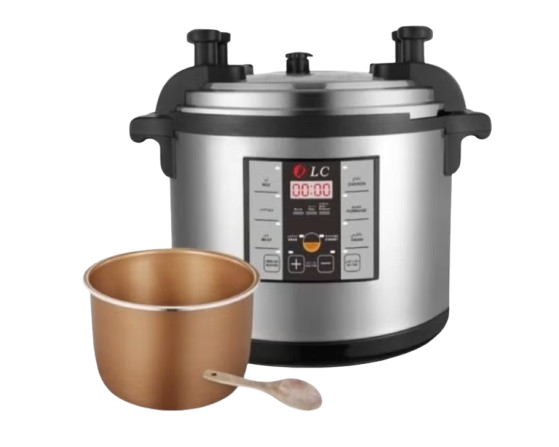 قدر ضغط كهربائي(45 لتر)– ستانلس ستيل مع طلاء غير لاصق