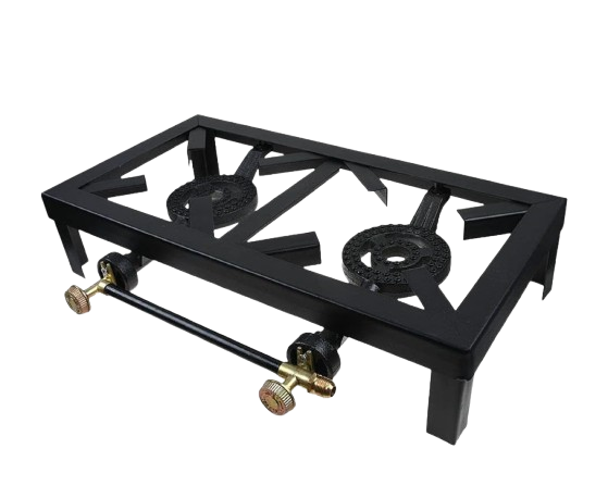 موقد غاز محمول مزدوج الشعلات