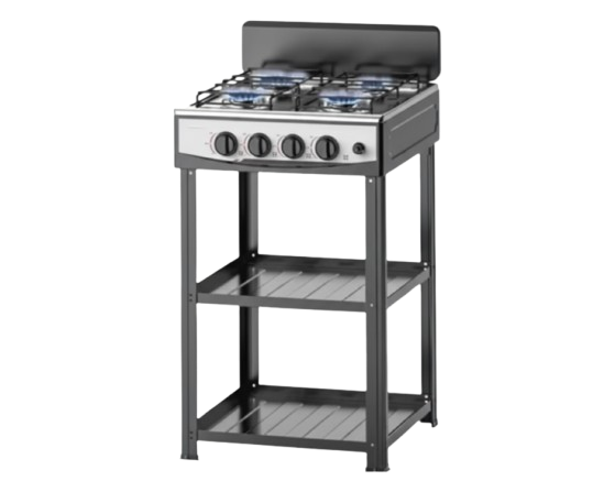 موقد غاز 4 شعلات بولاعة ذاتية الإشعال – ستانلس ستيل