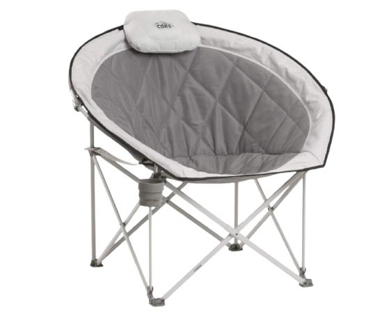 كرسي على شكل قمر مبطن 101.6 × 73.7 × 94 سم