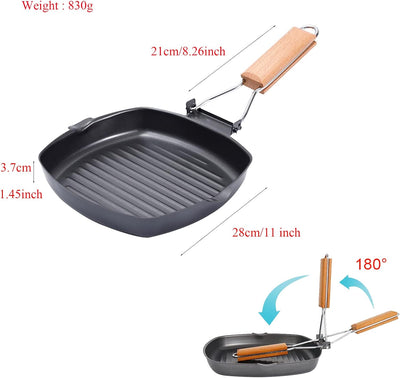 Foldable grill pan