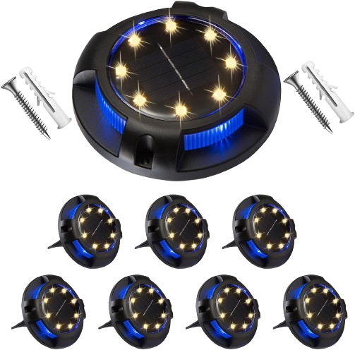 مصابيح أرضية تعمل بالطاقة الشمسة 4 قطع