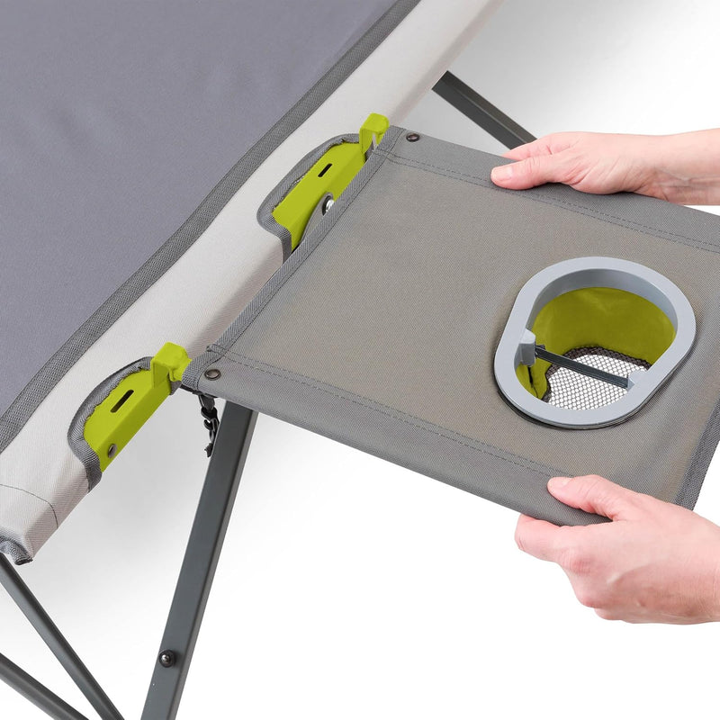 سرير رحلات رمادي – قابل للطي