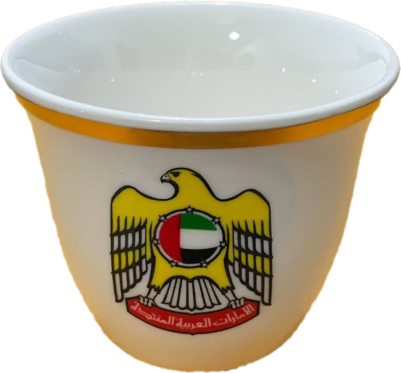 UAE logo coffee cup set