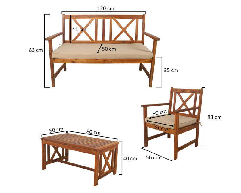 طقم طاولة مستطيلة وكرسيين مفرد وكرسي مزدوج