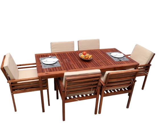 طقم طاولة مستطيلة و 6 كراسي