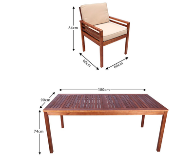طقم طاولة مستطيلة و 6 كراسي