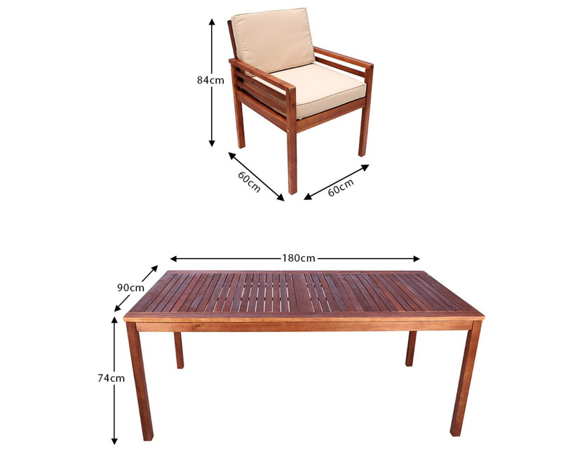طقم طاولة مستطيلة و 6 كراسي