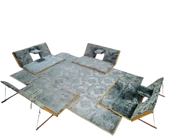 جلسة ملكية رمادية مبطنة و مقاومة للماء