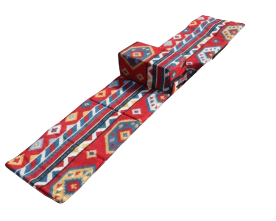 مدّة حمراء منقشة (200 × 42 × 21 سم)