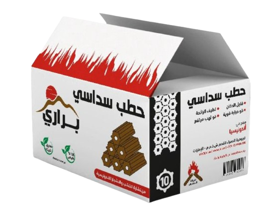 حطب سداسي (براري 10 قطع)