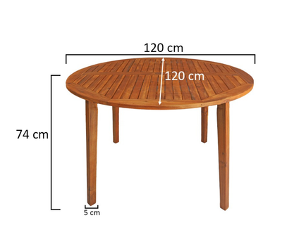 طقم طاولة دائرية وأربع كراسي
