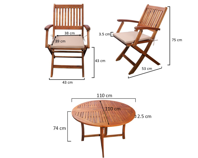 طقم طاولة دائرية و 6 كراسي