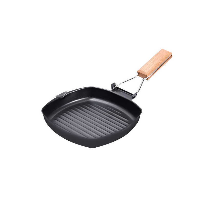 Foldable grill pan