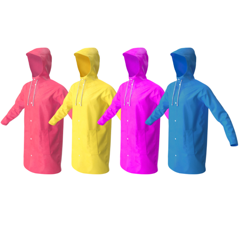 Colorful rain robe