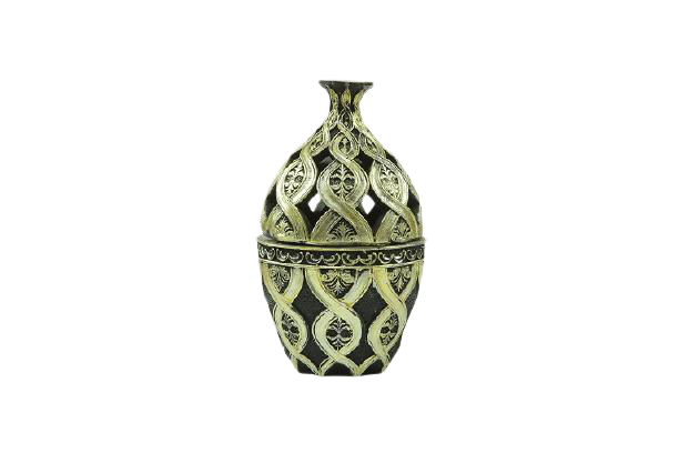 Golden incense burner vase design