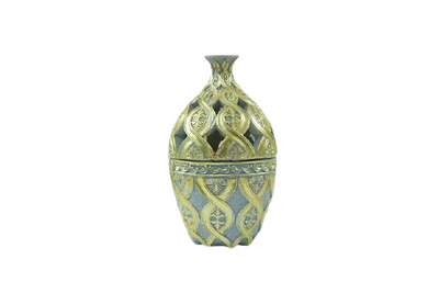 Golden incense burner vase design