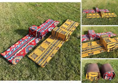 مدّة صفراء منقشة (200 × 42 × 21 سم)