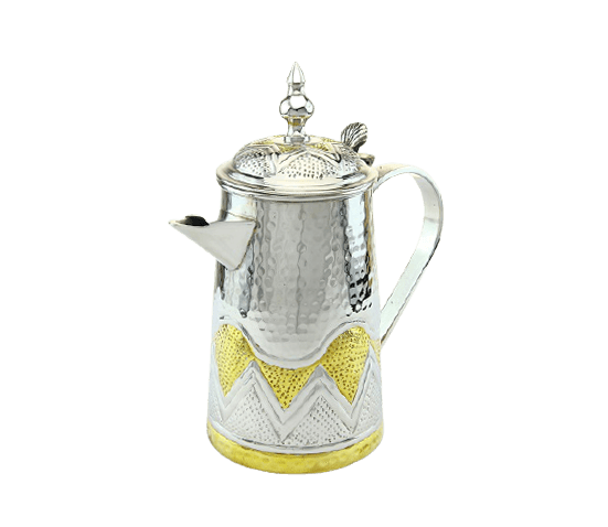 Silver and gold teapot