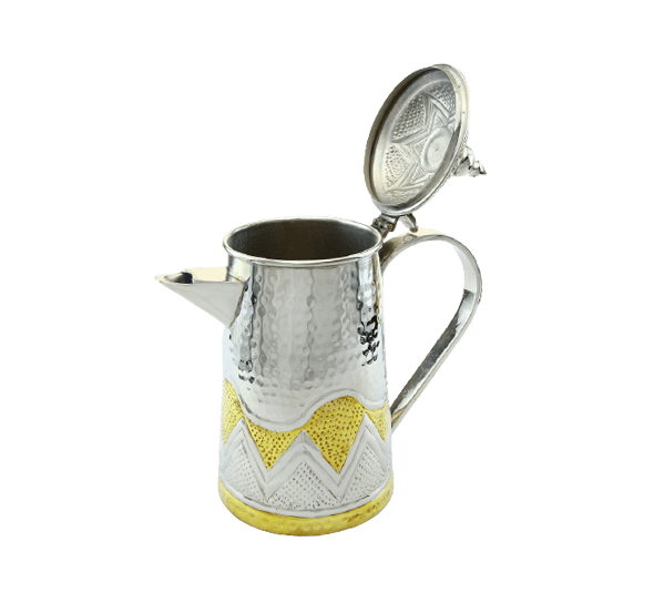 Silver and gold teapot