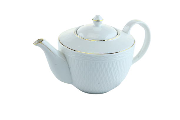 Tea set of 6 cups - white 