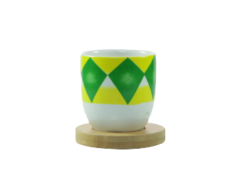 Heritage coffee cup set - green