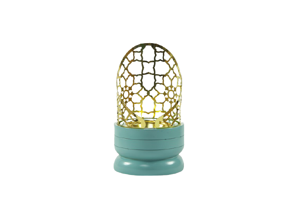 Open golden cage incense burner