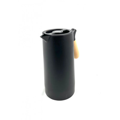 Heat pot with wooden handle, 1 liter - black