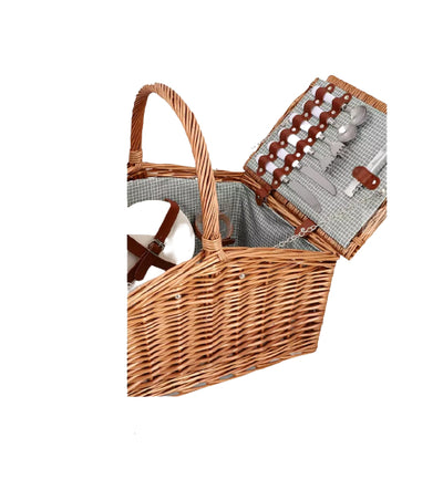 Complete wooden travel basket