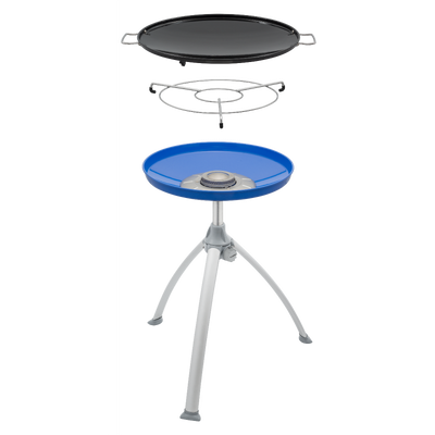 Elevated circular grill for picnics 