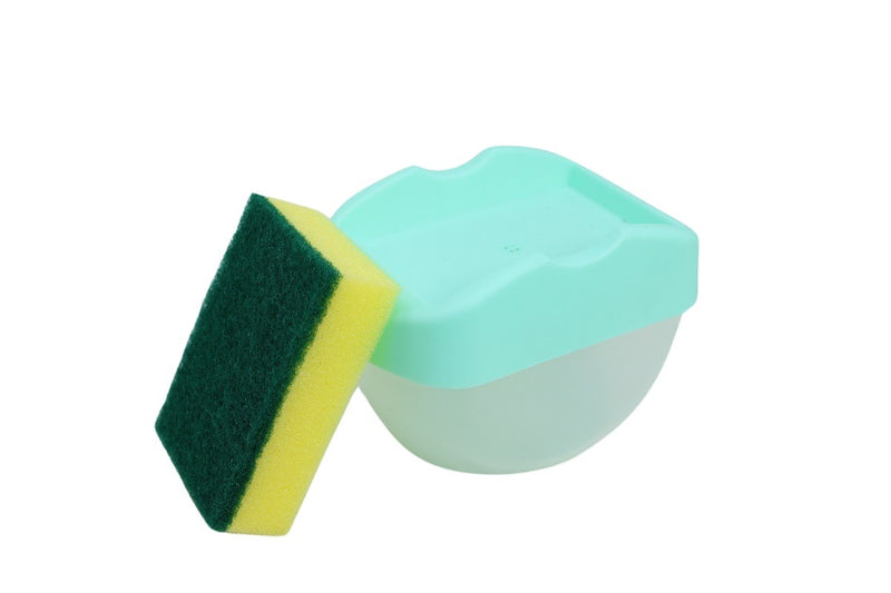 Soap pump and sponge holder