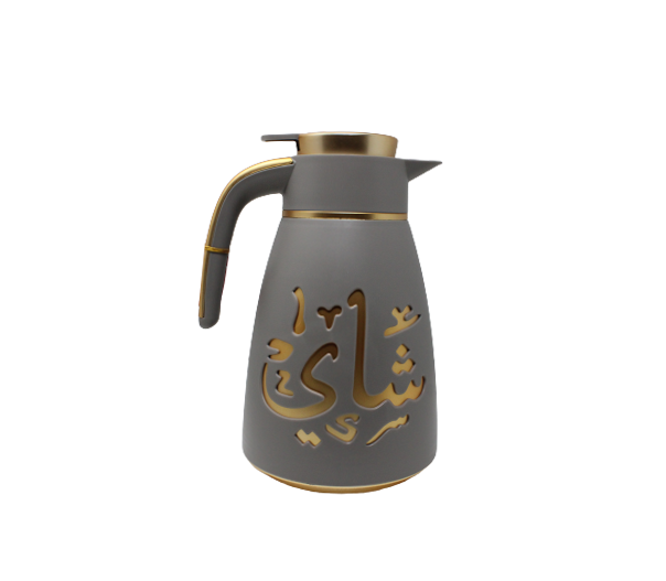 Decorative tea and coffee pot - dark gray 1 liter