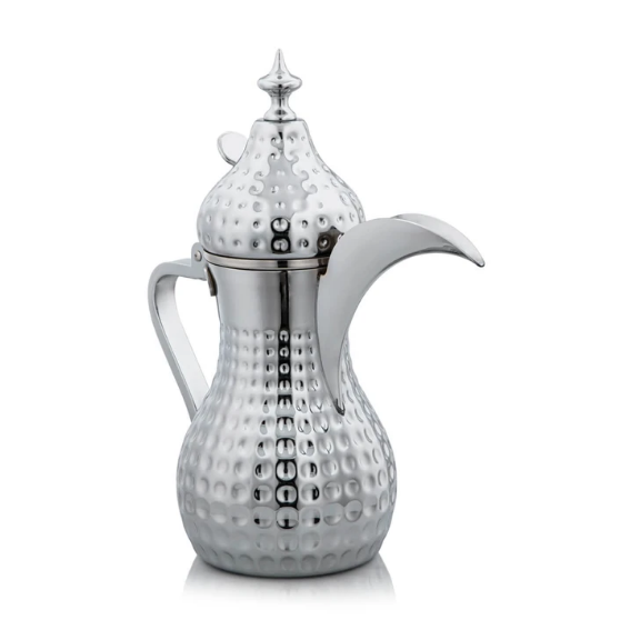 Silver stainless steel tea and coffee set - 2 litres