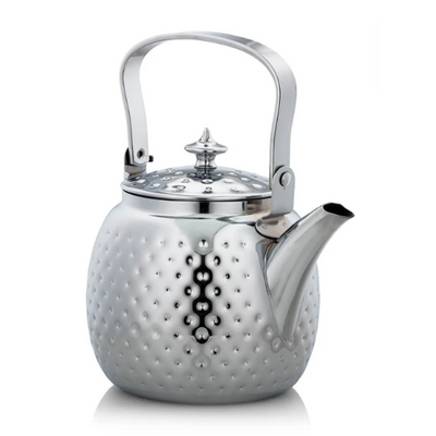 Silver stainless steel tea and coffee set - 2 litres