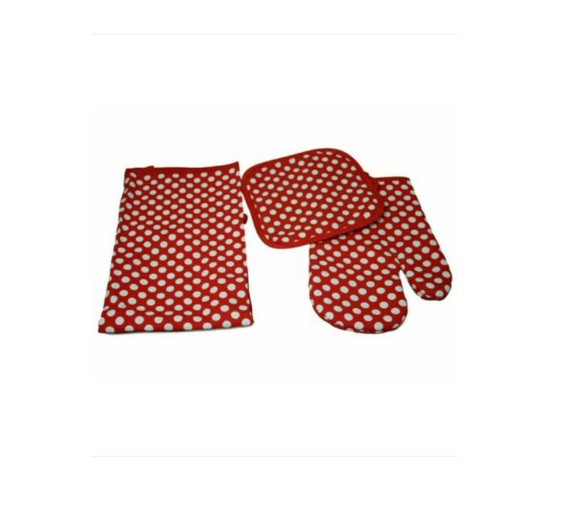 One size polka dot bib set