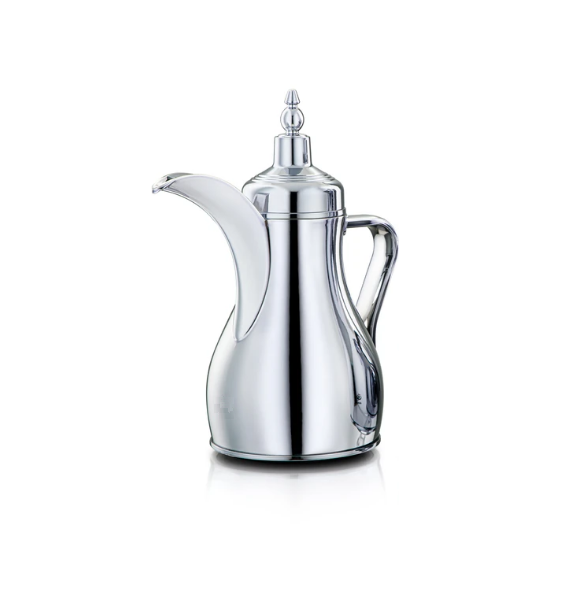 Shiny aluminum coffee pot